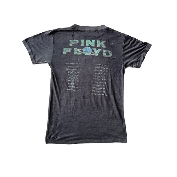 Vintage ‘87 Pink Floyd Tour Paper Thin USA Made Single Stitched Thrashed Band T - Picture 2 of 9